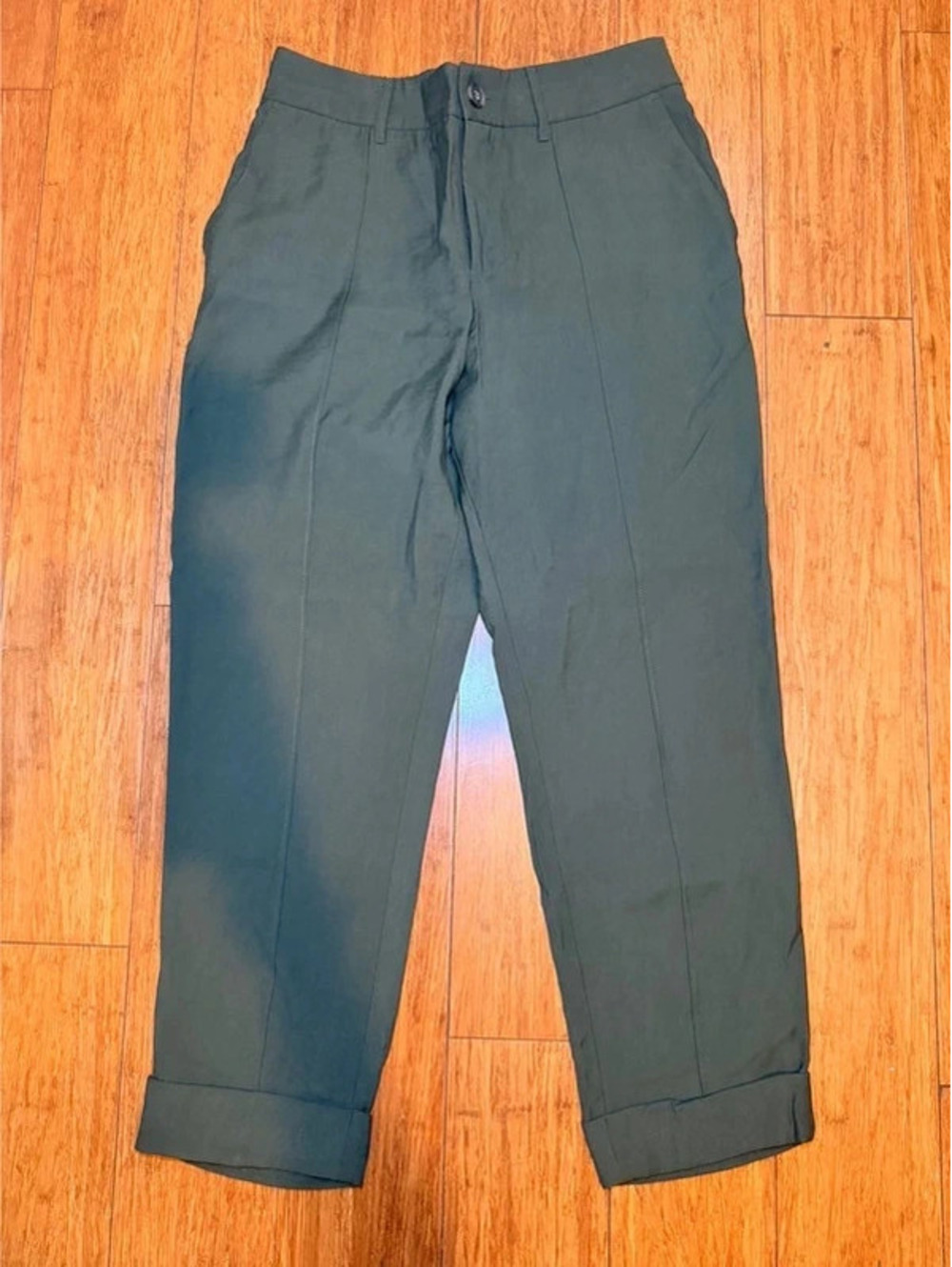A New Day Dark Green Straight Leg Dress Pants Size 8